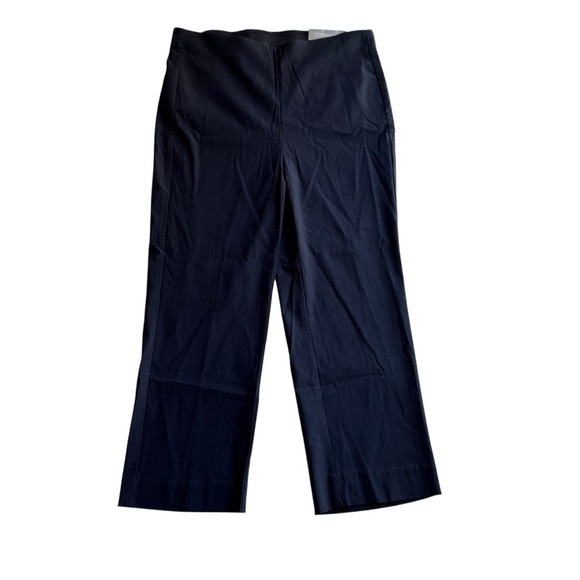 Chicos So Slimming Brigitte Straight Leg Ankle Cropped Pant Navy Blue Size 10 - Picture 2 of 9